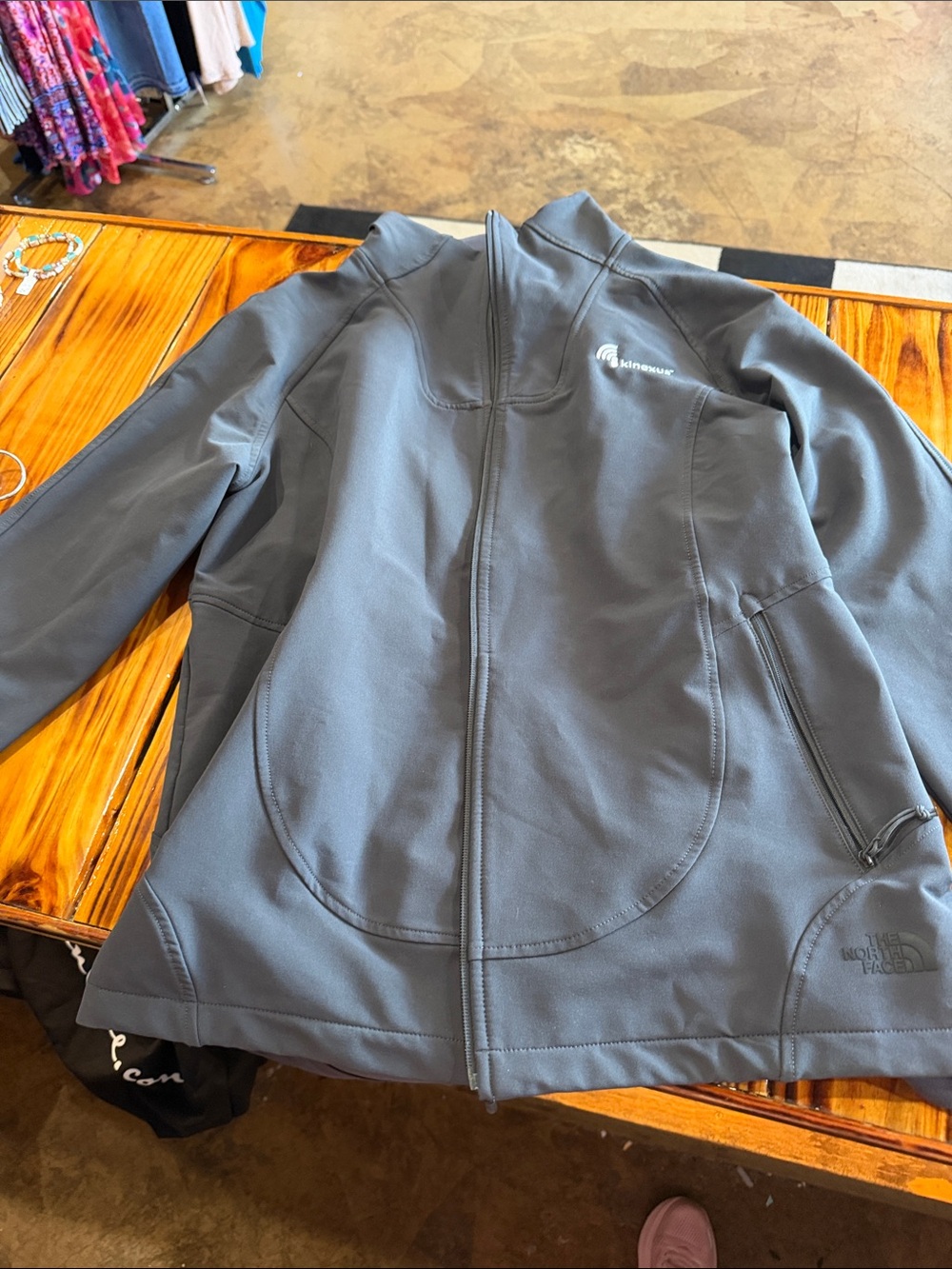 The North Face womens Gray Full-Zip Softshell Jacket